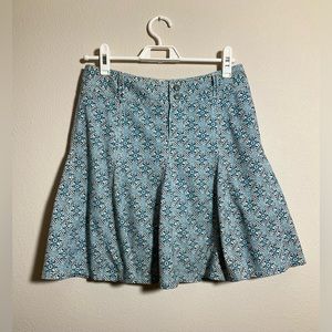 Athleta Whatever Skort Blue floral print Skirt Shorts flared Sz 2